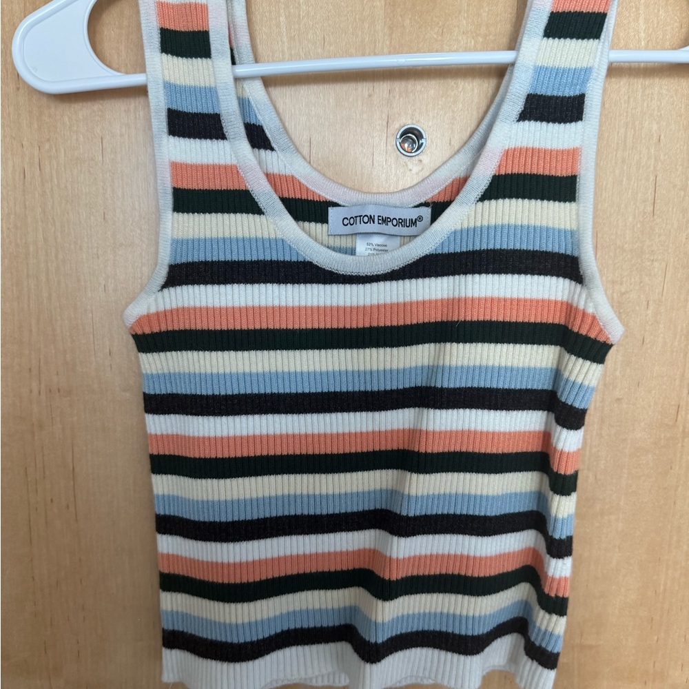Cotton Emporium Colorful Striped Tank Top